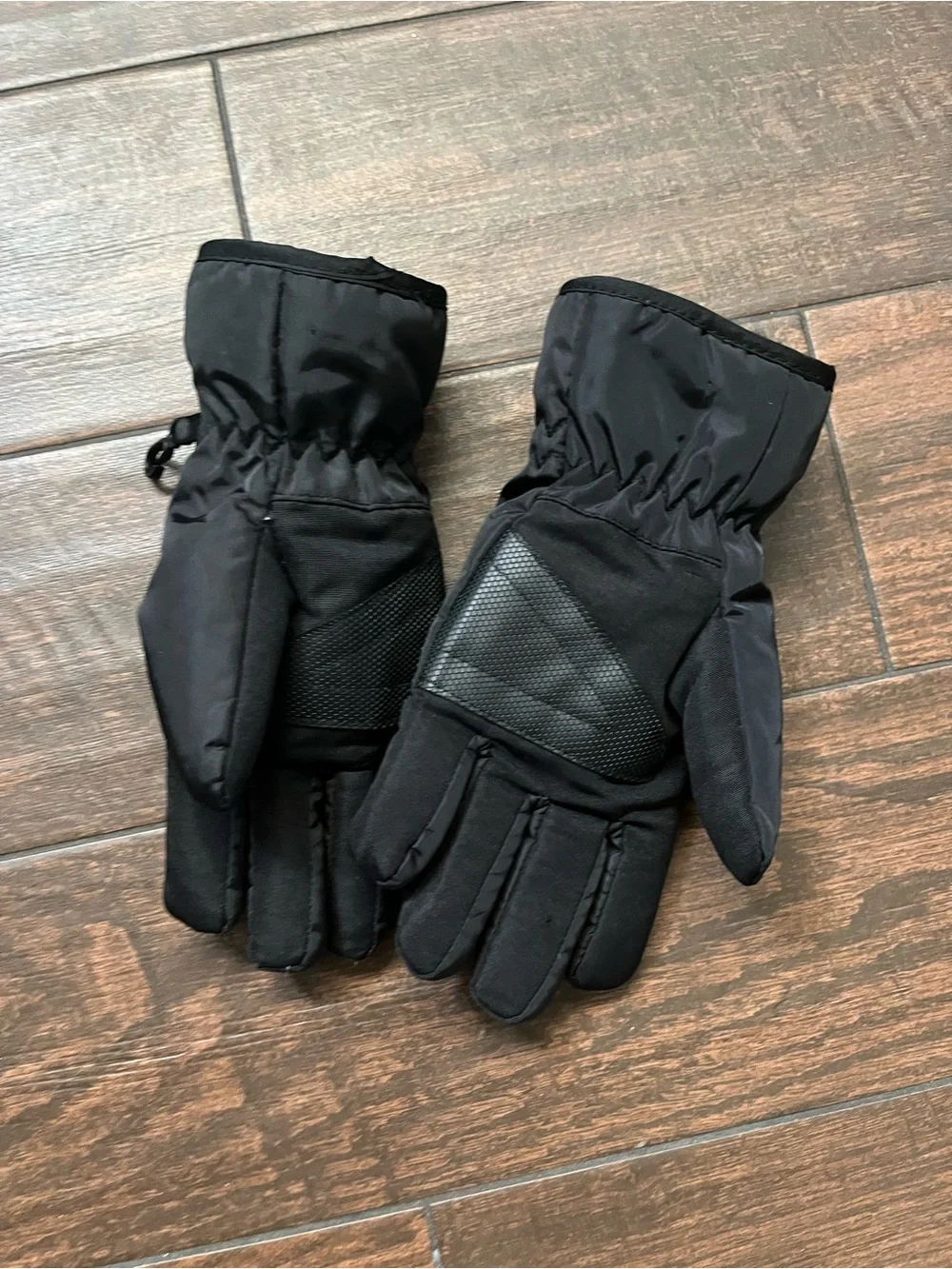 Black Insulated Winter Ski Gloves